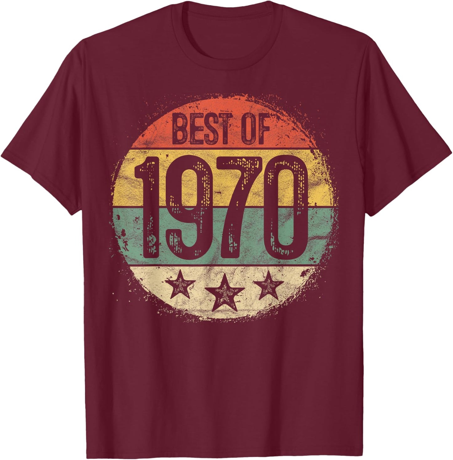 Best Of 1970 55th Birthday Gifts Women 55 Year Old T-Shirt - T-Shirt | Maroon