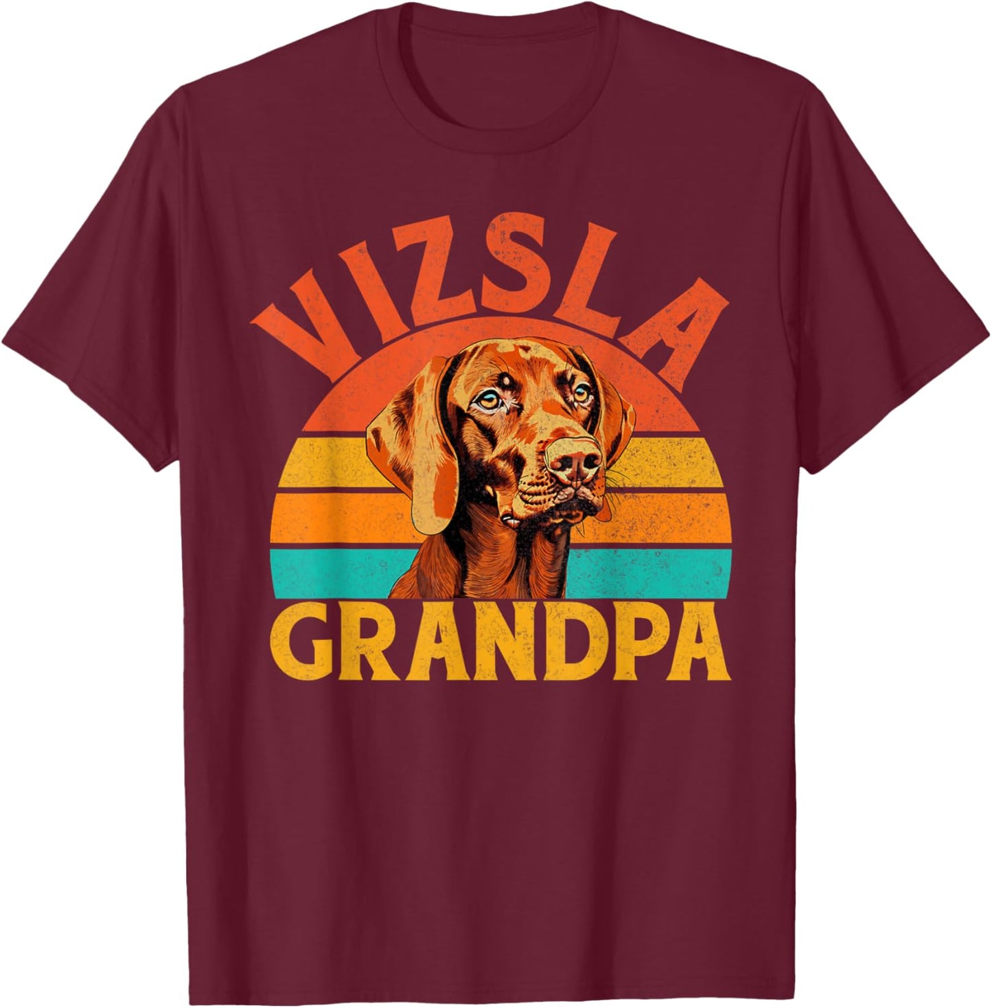 Vizsla Grandpa Vizsla T-Shirt - T-Shirt | Maroon