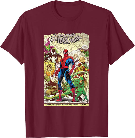 Marvel The Amazing Spider-Man Comic T-Shirt - T-Shirt | Maroon