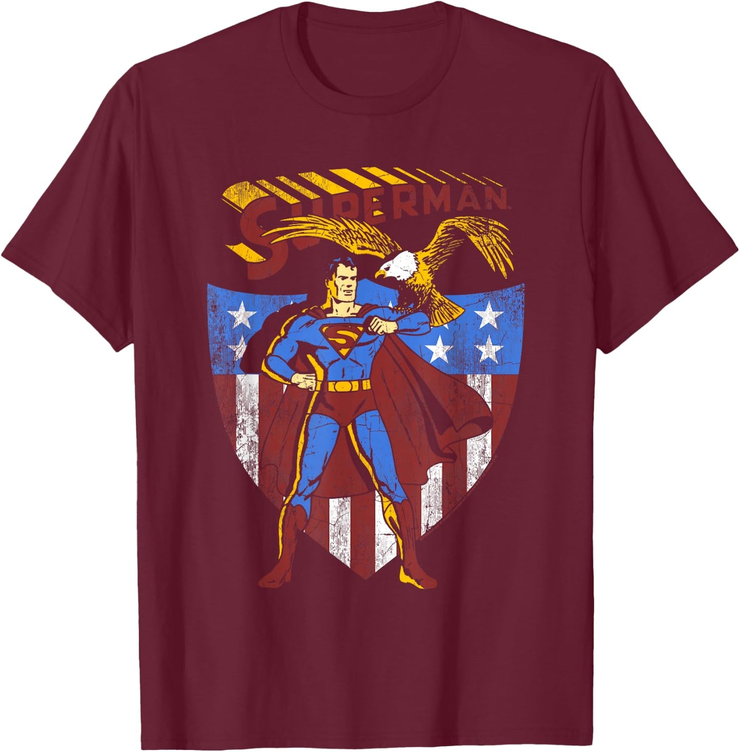 Superman All American T-Shirt - T-Shirt | Maroon