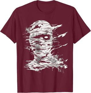 Mummy Costume Halloween Graphic Art Mummy T-Shirt - T-Shirt | Maroon