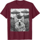 Corgi Dog UFO Alien Extraterrestrial Selfie T-Shirt - T-Shirt | Maroon