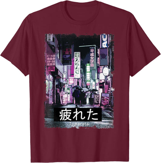 Tokio Vaporwave aesthetic Japan T-Shirt - T-Shirt | Maroon