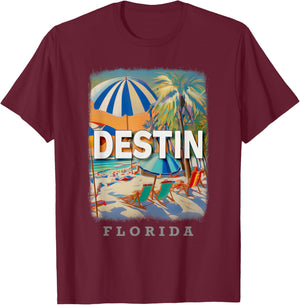 Destin Florida FL Beach Bliss SD821 T-Shirt - T-Shirt | Maroon