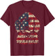 Goldendoodle Doodle Dad American Flag Patriotic Dog Lover T-Shirt - T-Shirt | Maroon