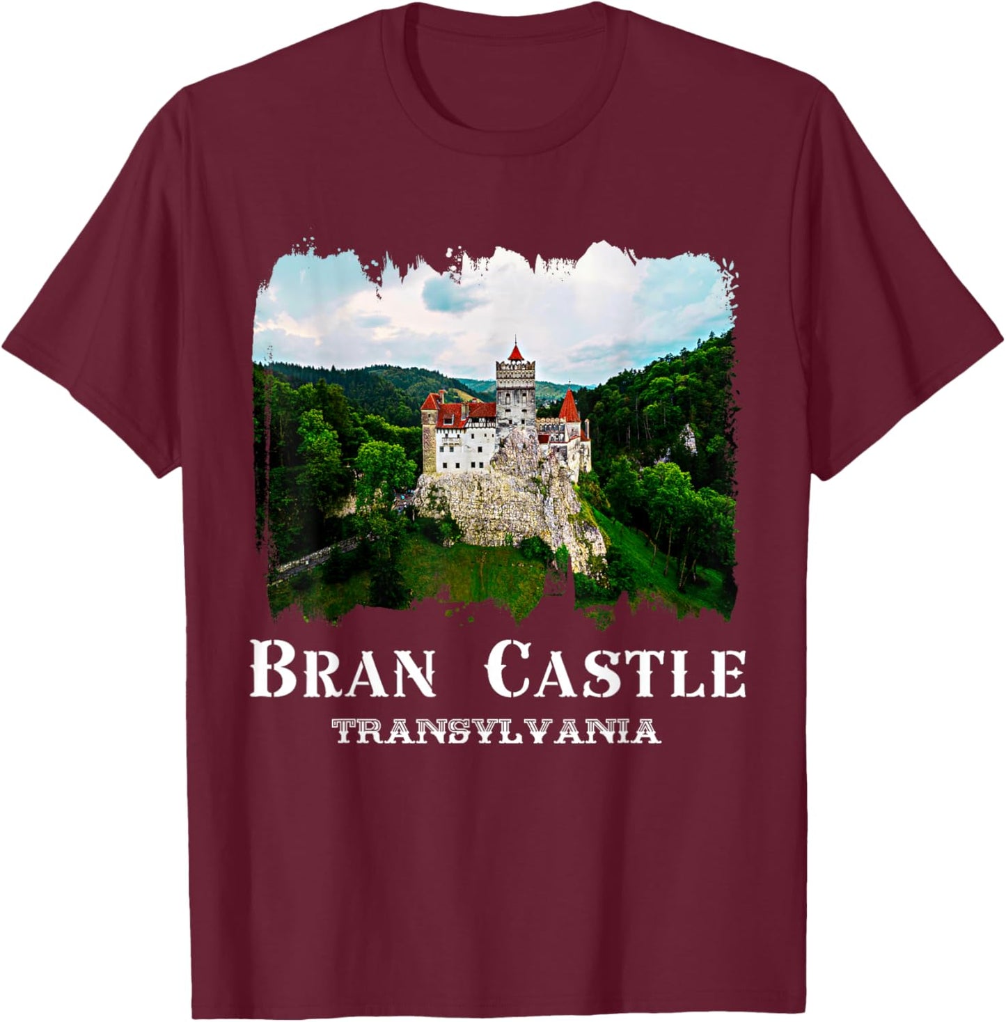 Bran Castle Romania Bran Castle T-Shirt - T-Shirt | Maroon