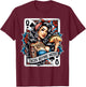 Tacos Before Vatos Mexican Latina Chicana Pin-Up Girl Tattoo T-Shirt - T-Shirt | Maroon