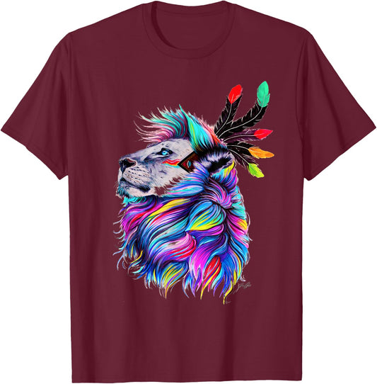 Cool Lion King as a present for animal lover T-Shirt - T-Shirt | Maroon
