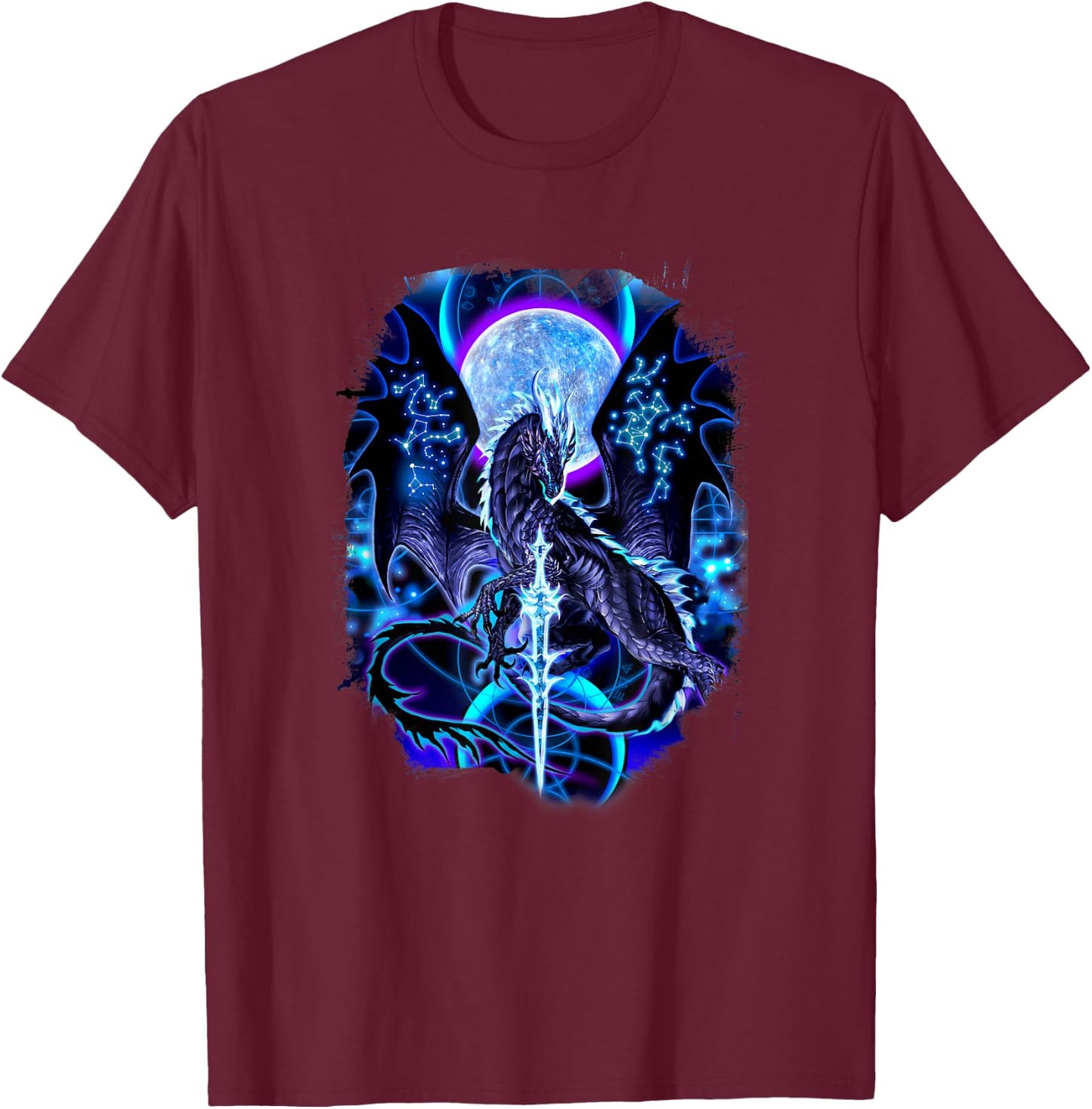 Ruth Thompson Art, Dragon Dragonblade Nightblade T-Shirt - T-Shirt | Maroon
