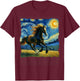 Trakehner Starry Night Trakehner Horse T-Shirt - T-Shirt | Maroon