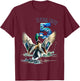 Flying into 5 Duck Hunting 5th Birthday Party 5 Year Old T-Shirt - T-Shirt | Maroon