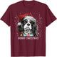 Cavalier King Charles Spaniel Animal Lover Christmas Pyjamas T-Shirt - T-Shirt | Maroon