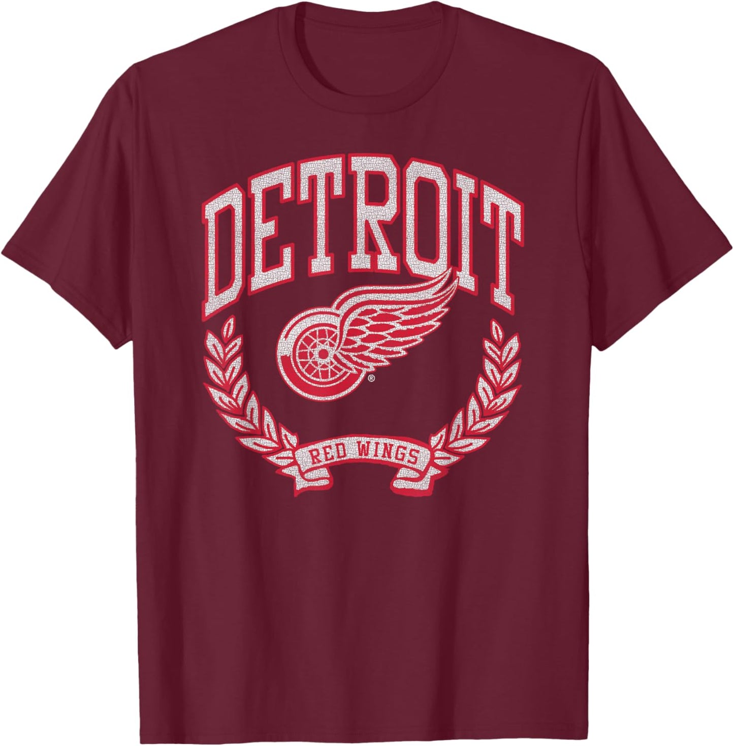 Detroit Red Wings Vintage Victory Officially Licensed T-Shirt - T-Shirt | Maroon