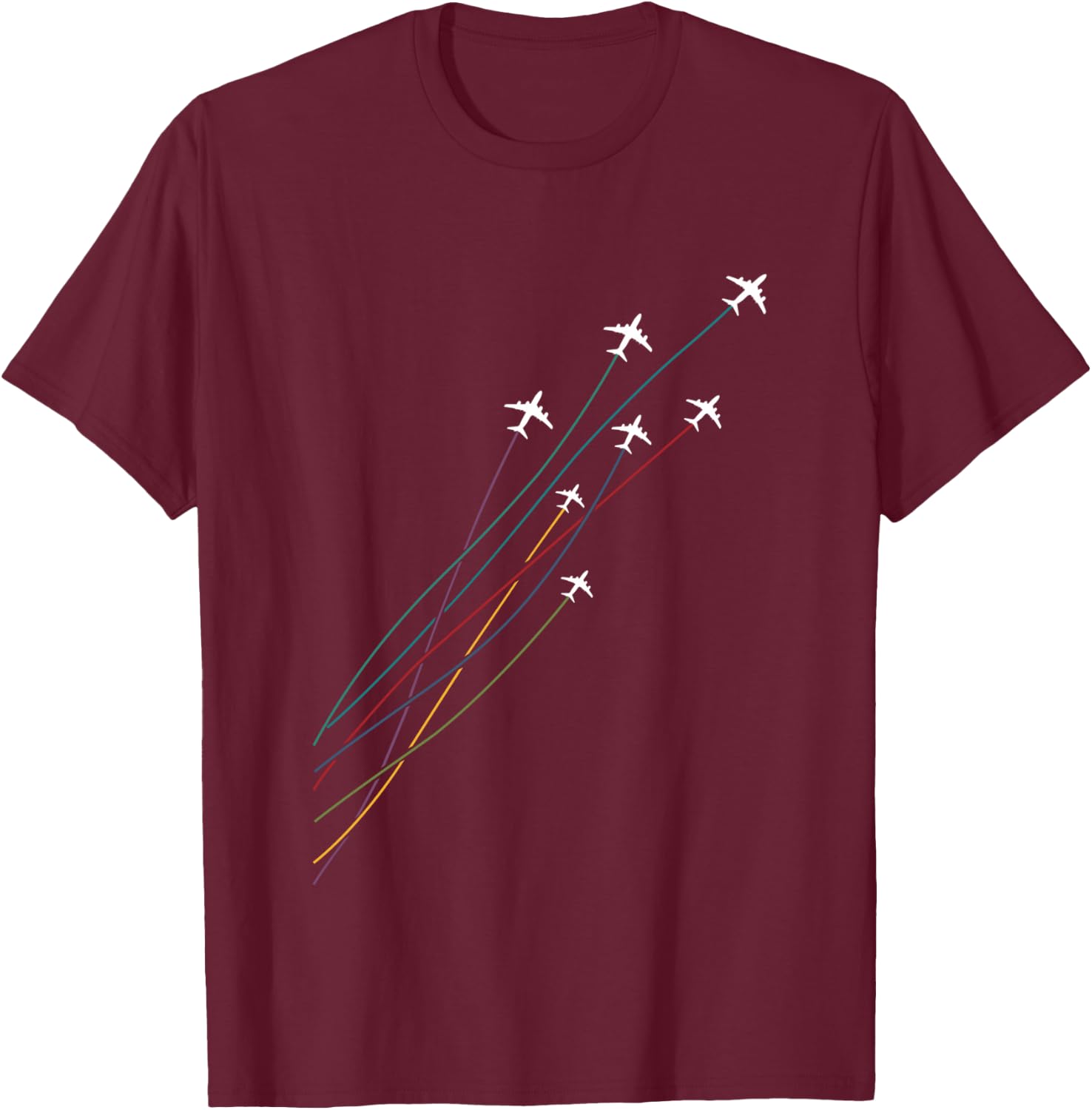 Pilot Commercial Passenger Airplanes Aeroplanes Airline Gift T-Shirt - T-Shirt | Maroon