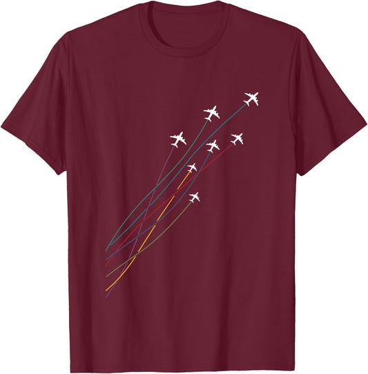 Pilot Commercial Passenger Airplanes Aeroplanes Airline Gift T-Shirt - T-Shirt | Maroon