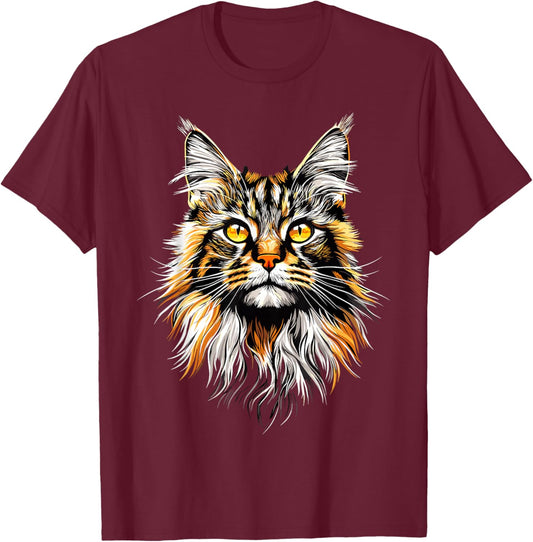 Maine Coon Cat Lovers Cute Funny Maine Coon Cats Lover T-Shirt - T-Shirt | Maroon