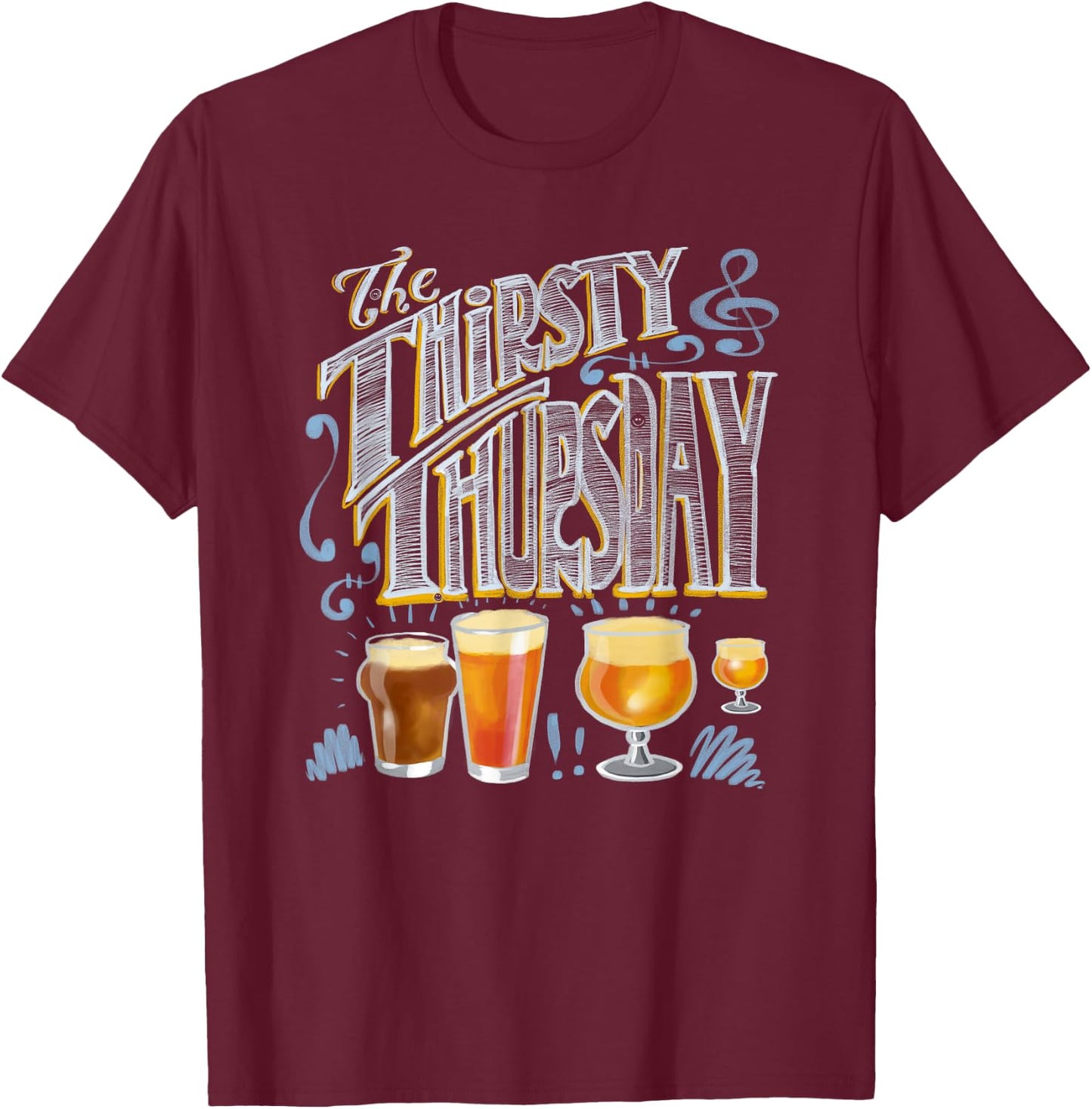 Thirsty Thursday beer T-Shirt - T-Shirt | Maroon