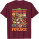 Did Someone Say Potluck Food Sharing Event Fun T-Shirt - T-Shirt | Maroon