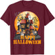 Fall season happy Halloween haunted houses spiders bats T-Shirt - T-Shirt | Maroon