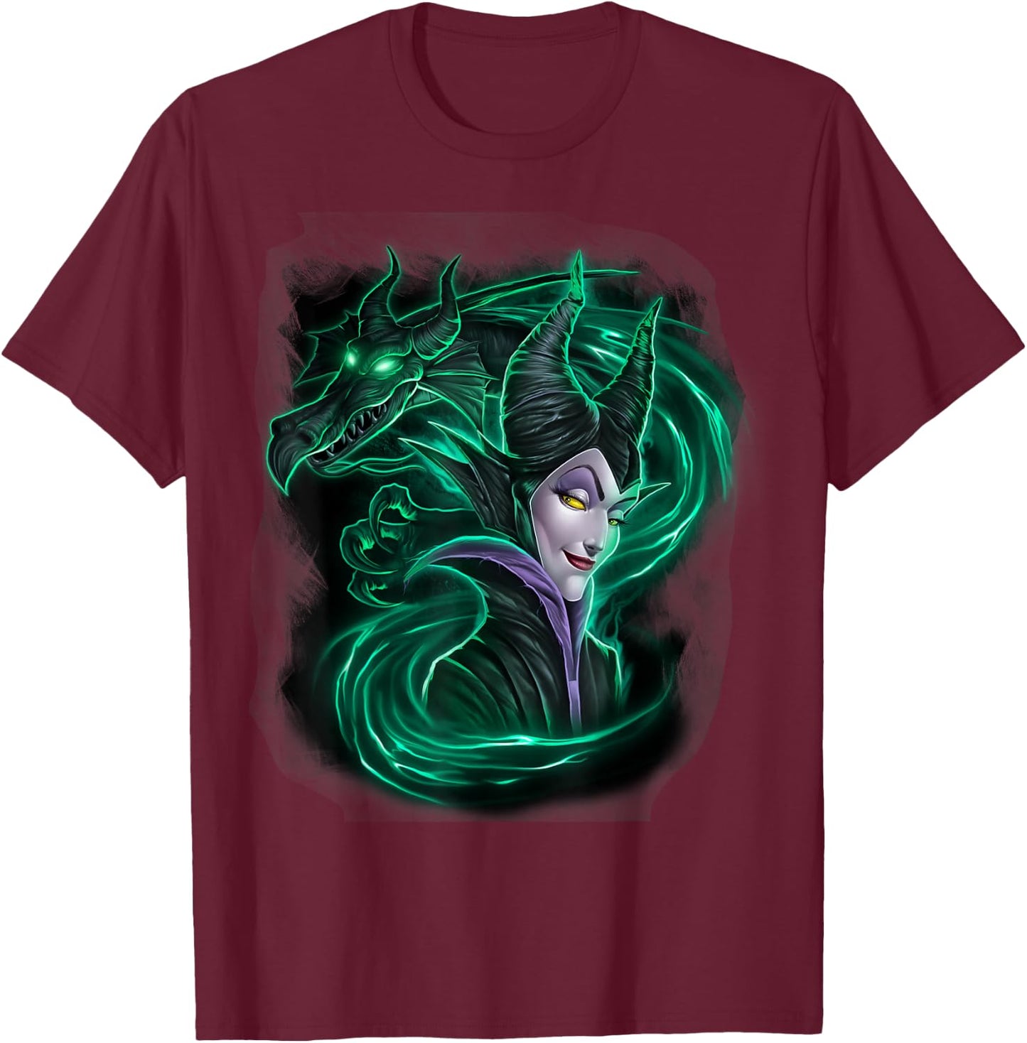 Disney Sleeping Beauty Maleficent Dark Magic Graphic T-Shirt - T-Shirt | Maroon