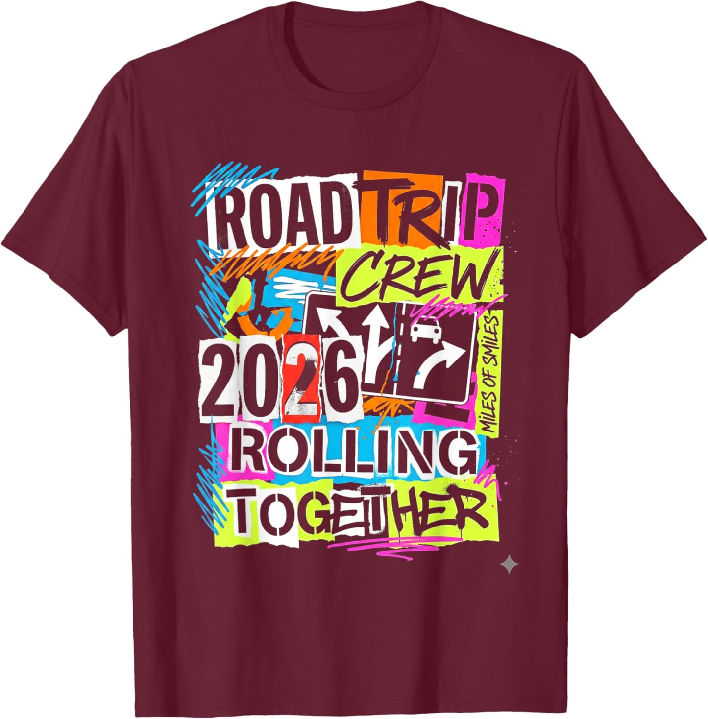 Rolling Together Family Trip T-Shirt - T-Shirt | Maroon