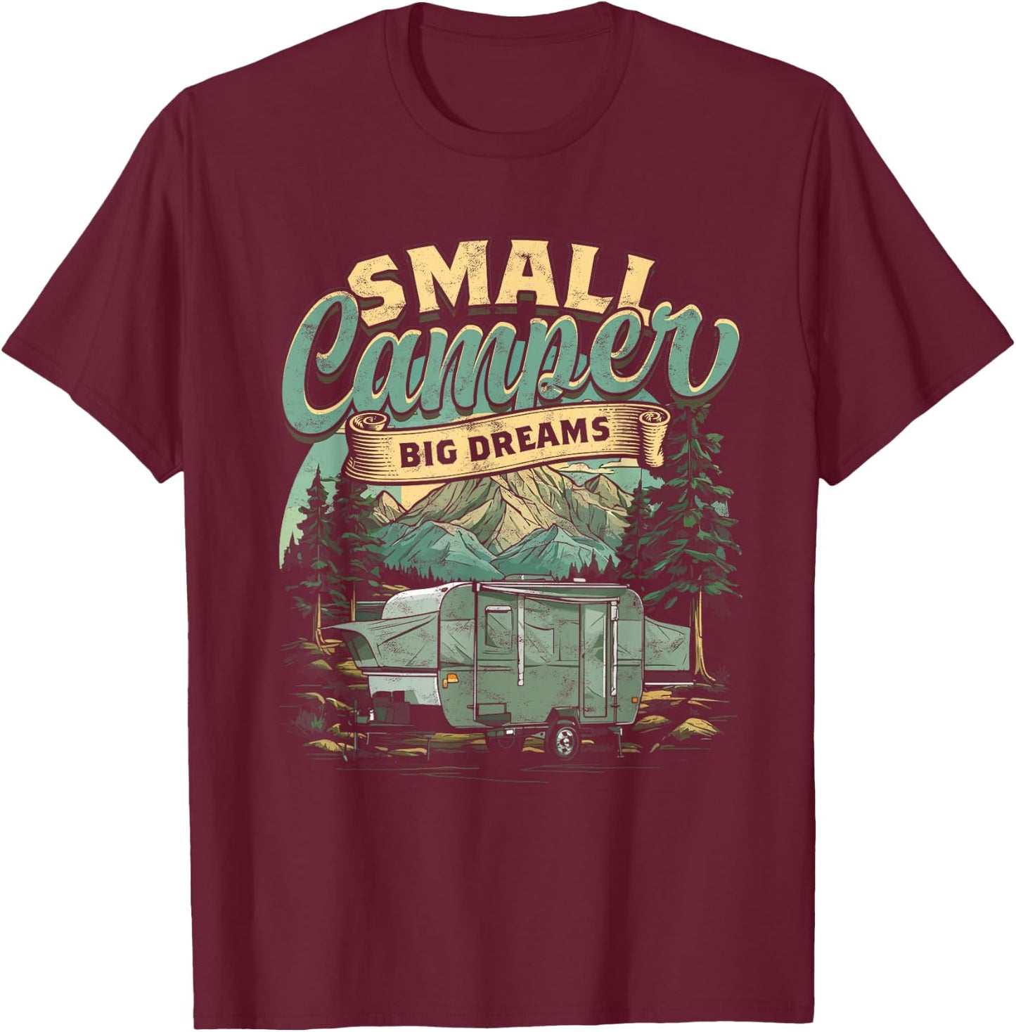 Pop Up Camping Pop Up Trailer Pop Up Camper T-Shirt - T-Shirt | Maroon
