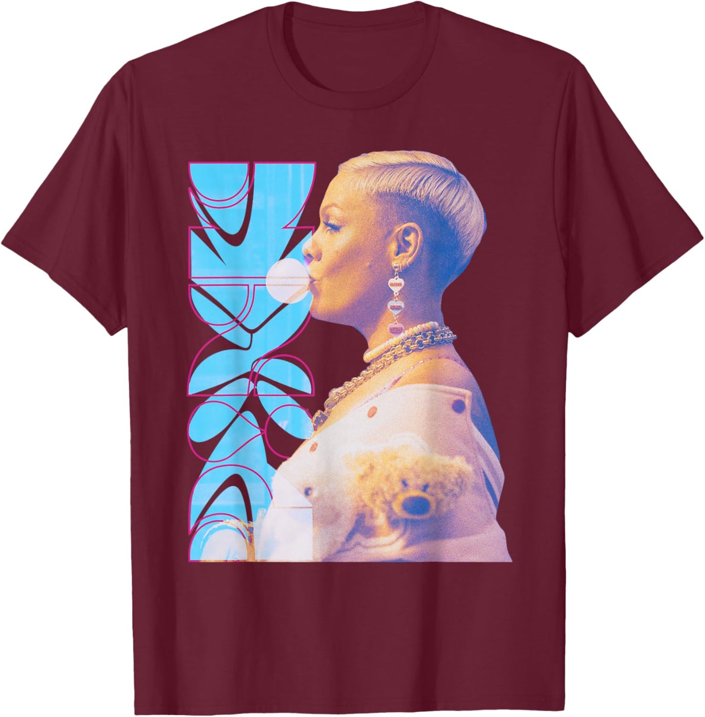 P!NK Bubblegum T-Shirt - T-Shirt | Maroon