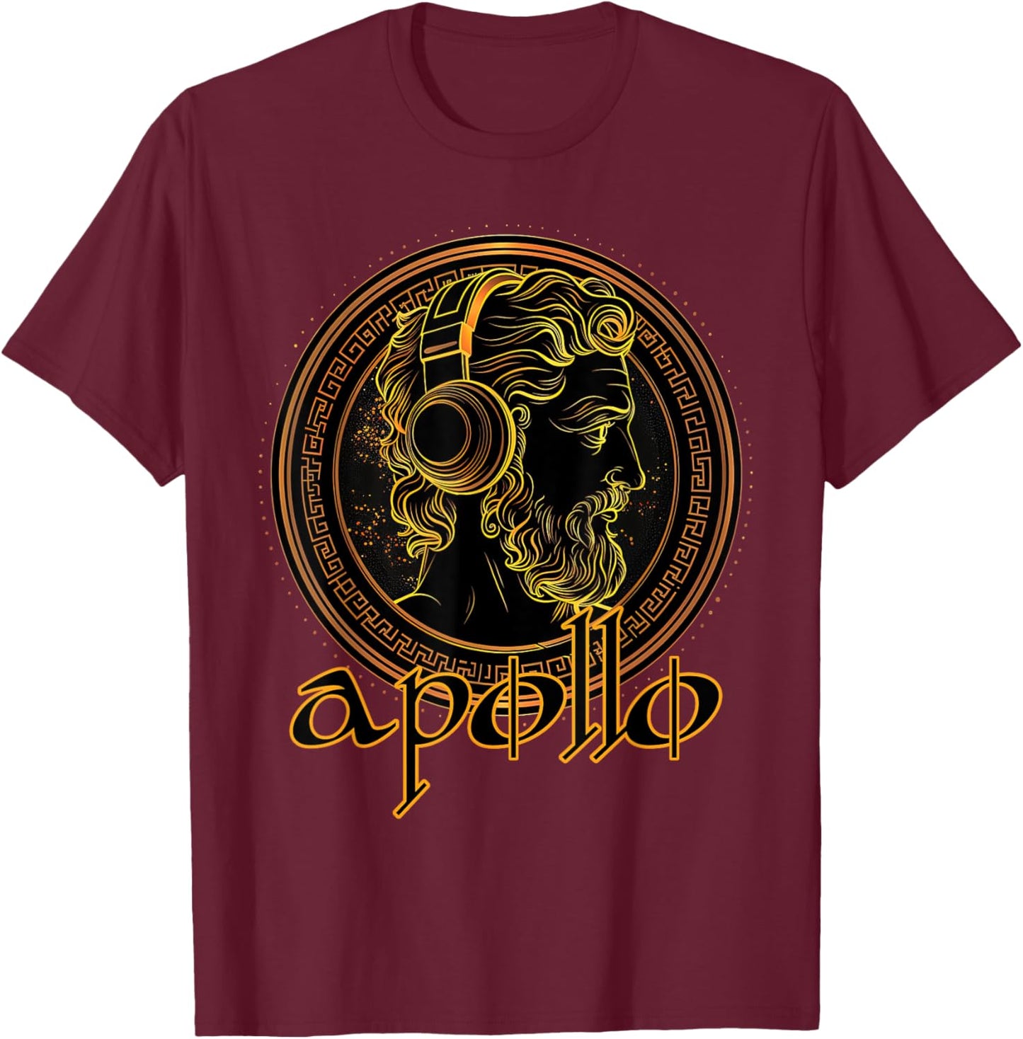 Apollo Greek God Music Lover Gamer Greece Mythology T-Shirt - T-Shirt | Maroon