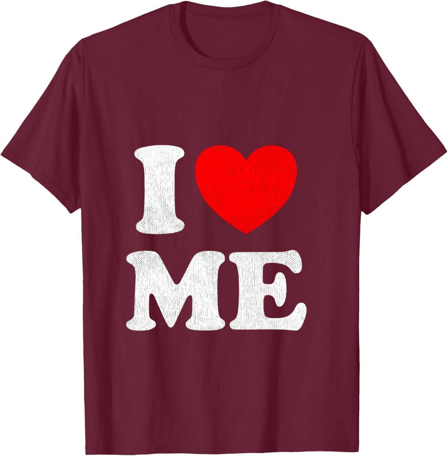 I Love Me Y2K Joke I Heart Me Love Myself Maine Manche Longue T-Shirt - T-Shirt | Maroon