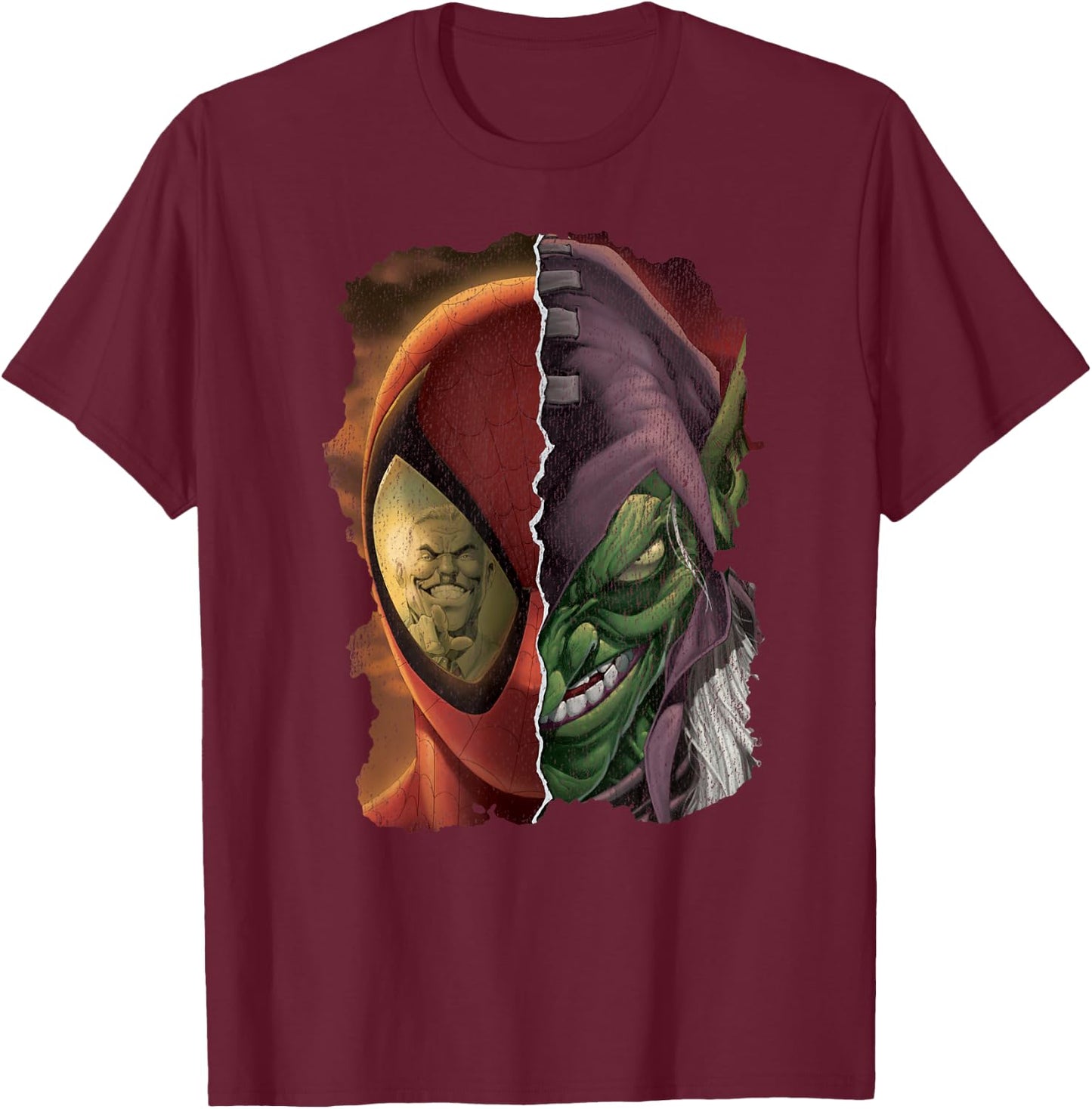 Marvel Spider-Man vs. Green Goblin T-Shirt - T-Shirt | Maroon