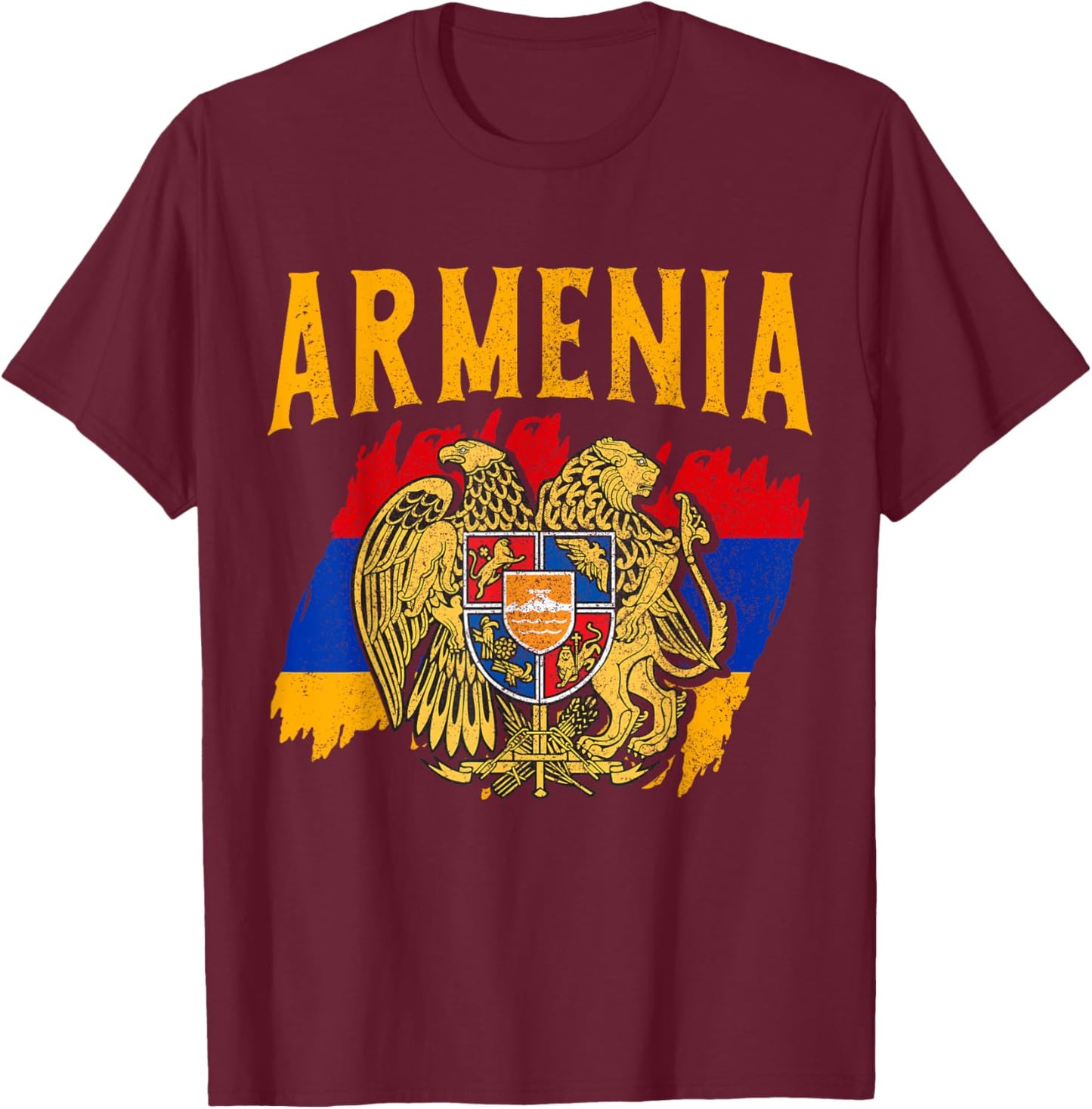 Armenia Pride Armenian Flag Roots Heritage T-Shirt - T-Shirt | Maroon
