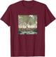 Mangrove Forest Vintage Landscape Graphic T-Shirt - T-Shirt | Maroon