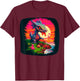 Dragon T Quest I Gamer Colorful Dragon T Fantasy Pop Art T T-Shirt - T-Shirt | Maroon