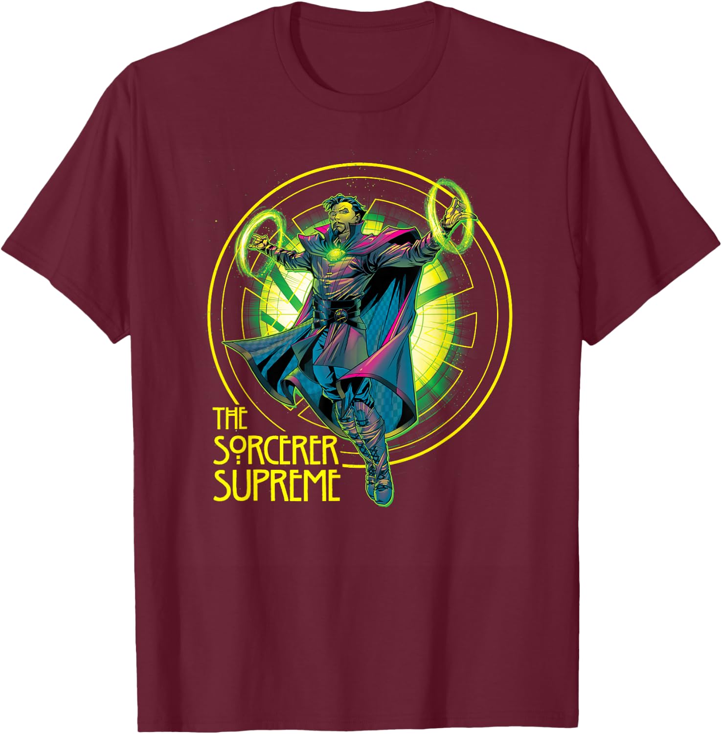 Marvel Doctor Strange The Sorcerer Supreme T-Shirt - T-Shirt | Maroon
