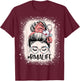 Registered Medical Assistant Funny RMA Life Messy Bun Nurse T-Shirt - T-Shirt | Maroon