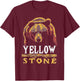 Yellowstone - US National Park Vintage Men Women Kids Retro T-Shirt - T-Shirt | Maroon