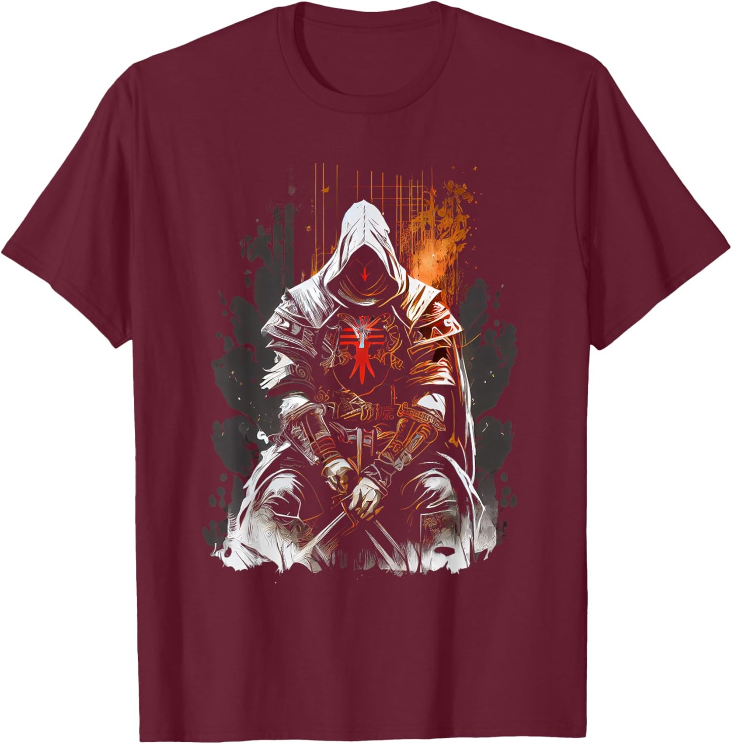 Knights Templar Kneeling Crusader Templar Warrior of C T-Shirt - T-Shirt | Maroon