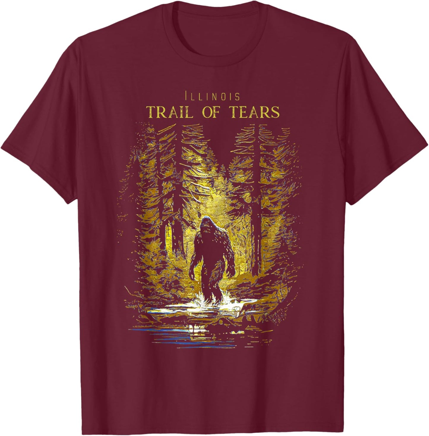 Trail of Tears Illinois T-Shirt - T-Shirt | Maroon