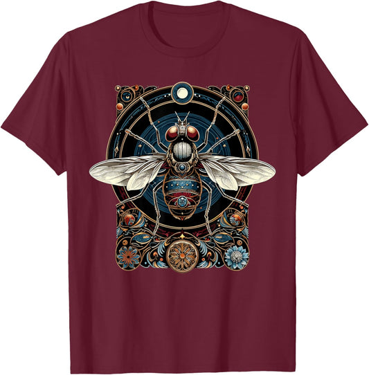 Cicada Insect Bug Vintage Entomology T-Shirt - T-Shirt | Maroon