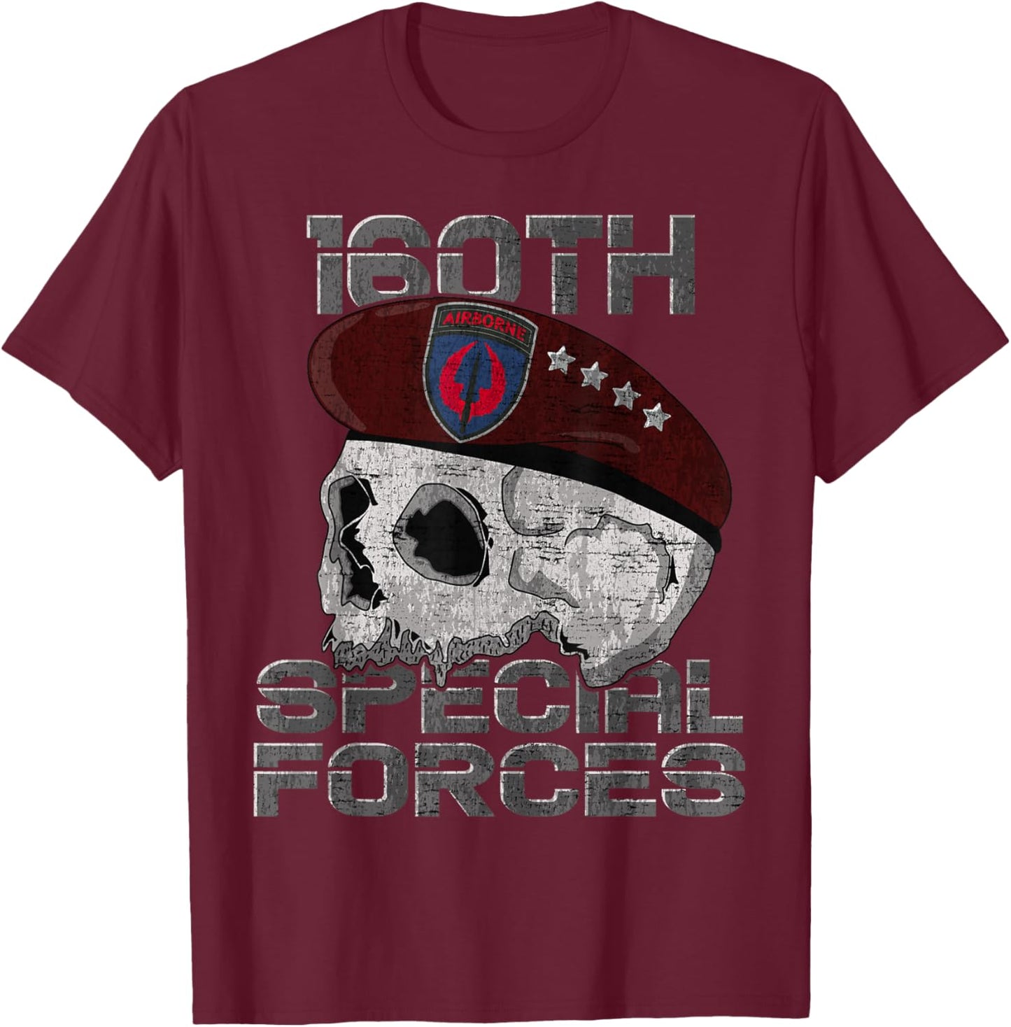 160th SOAR Special Force Airborne US Night Stalkers Army T-Shirt - T-Shirt | Maroon