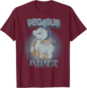 Disney Hercules Pegasus Kanji Portrait T-Shirt - T-Shirt | Maroon