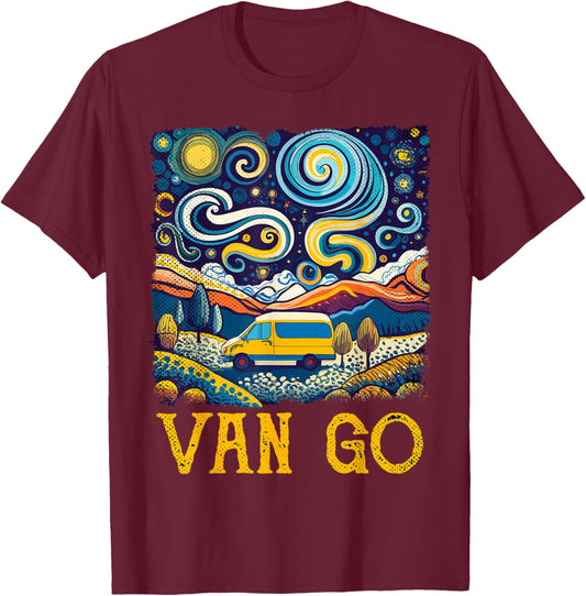 Van Go Vanlife Accessories Artist Funny Art Teacher T-Shirt - T-Shirt | Maroon