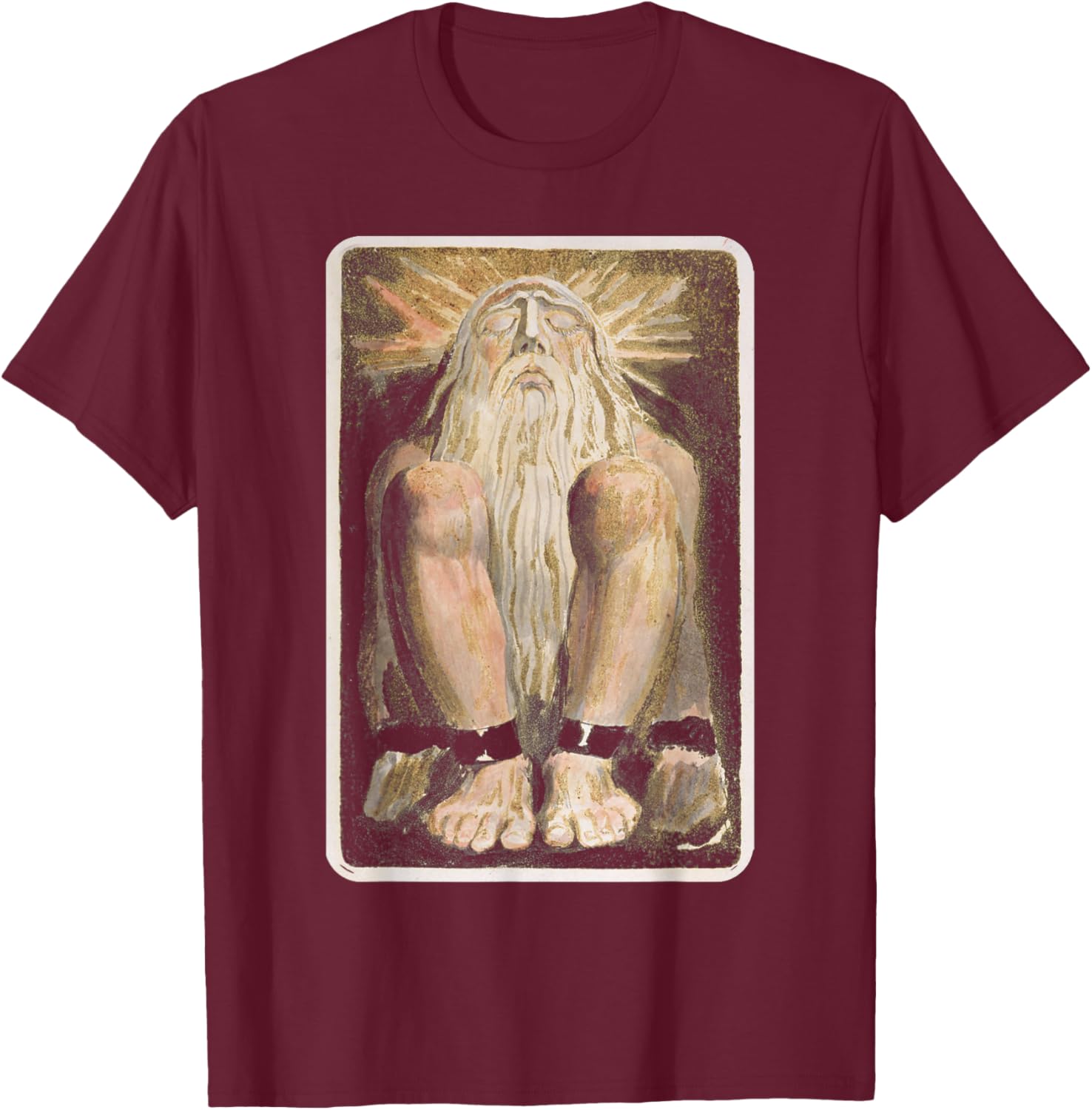 William Blake - Man with beard Art Symbolism Mysticism Magic T-Shirt - T-Shirt | Maroon