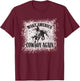 Vintage Leopard Bleached Makes America Cowboy Again T-Shirt - T-Shirt | Maroon