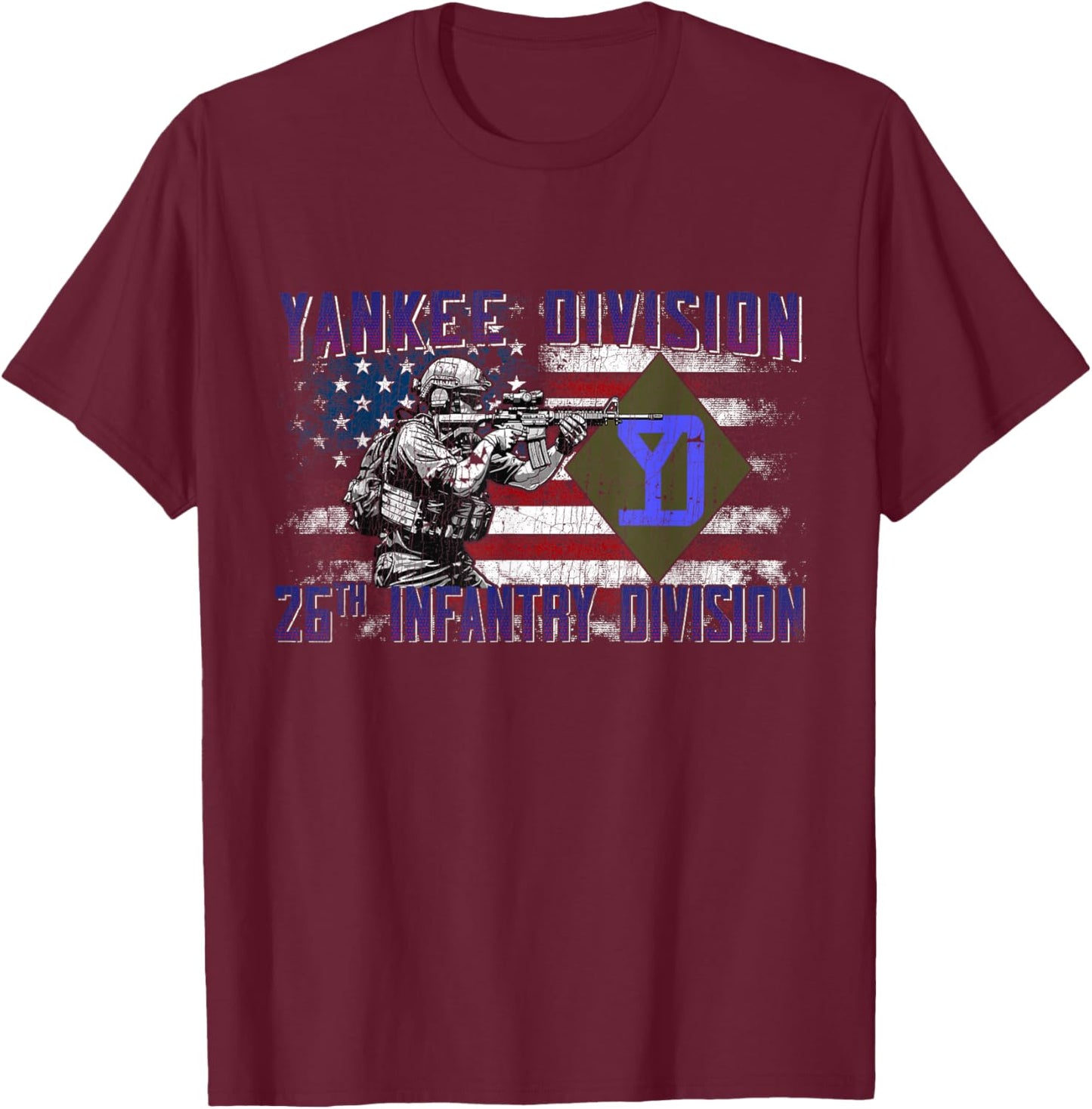 26th Infantry Division 26th ID Yankee Division Gifts T-Shirt - T-Shirt | Maroon