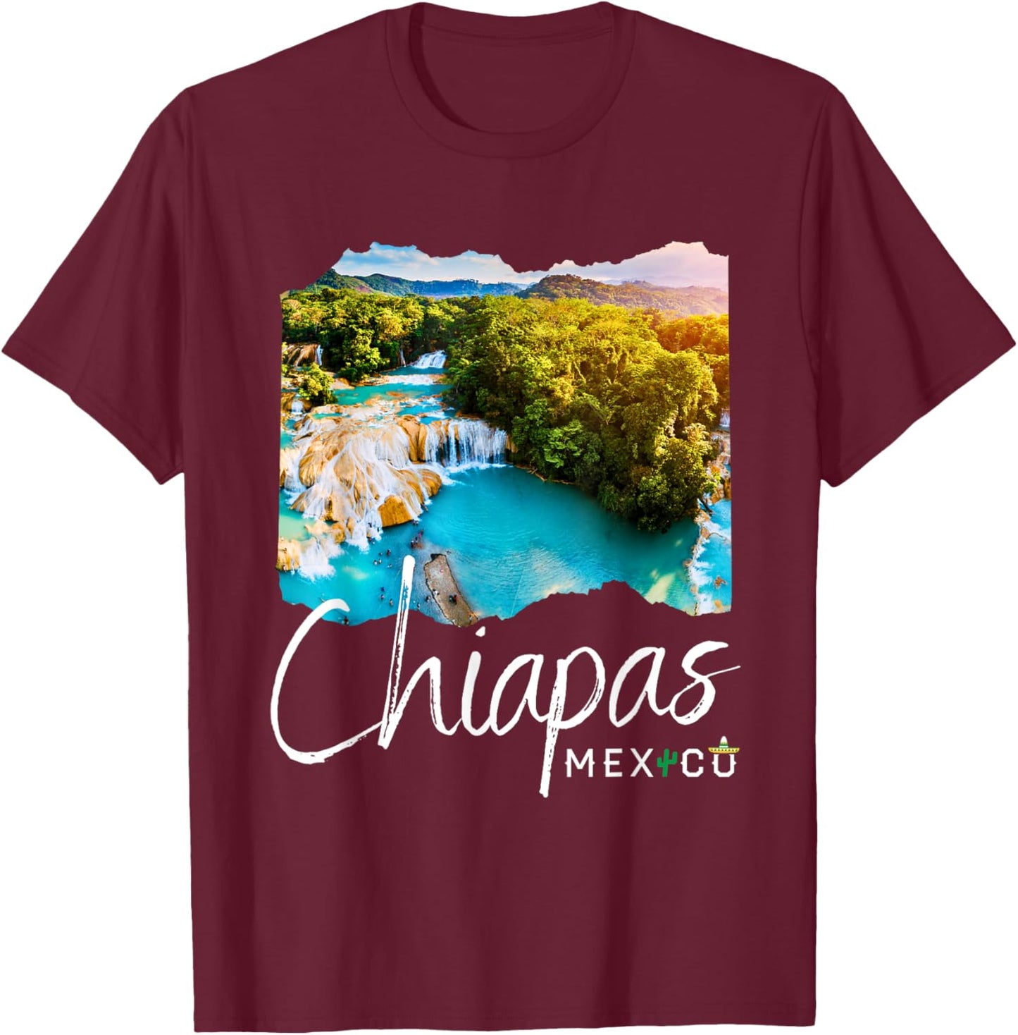 Mexico Chiapas Souvenir / Chiapas T-Shirt - T-Shirt | Maroon