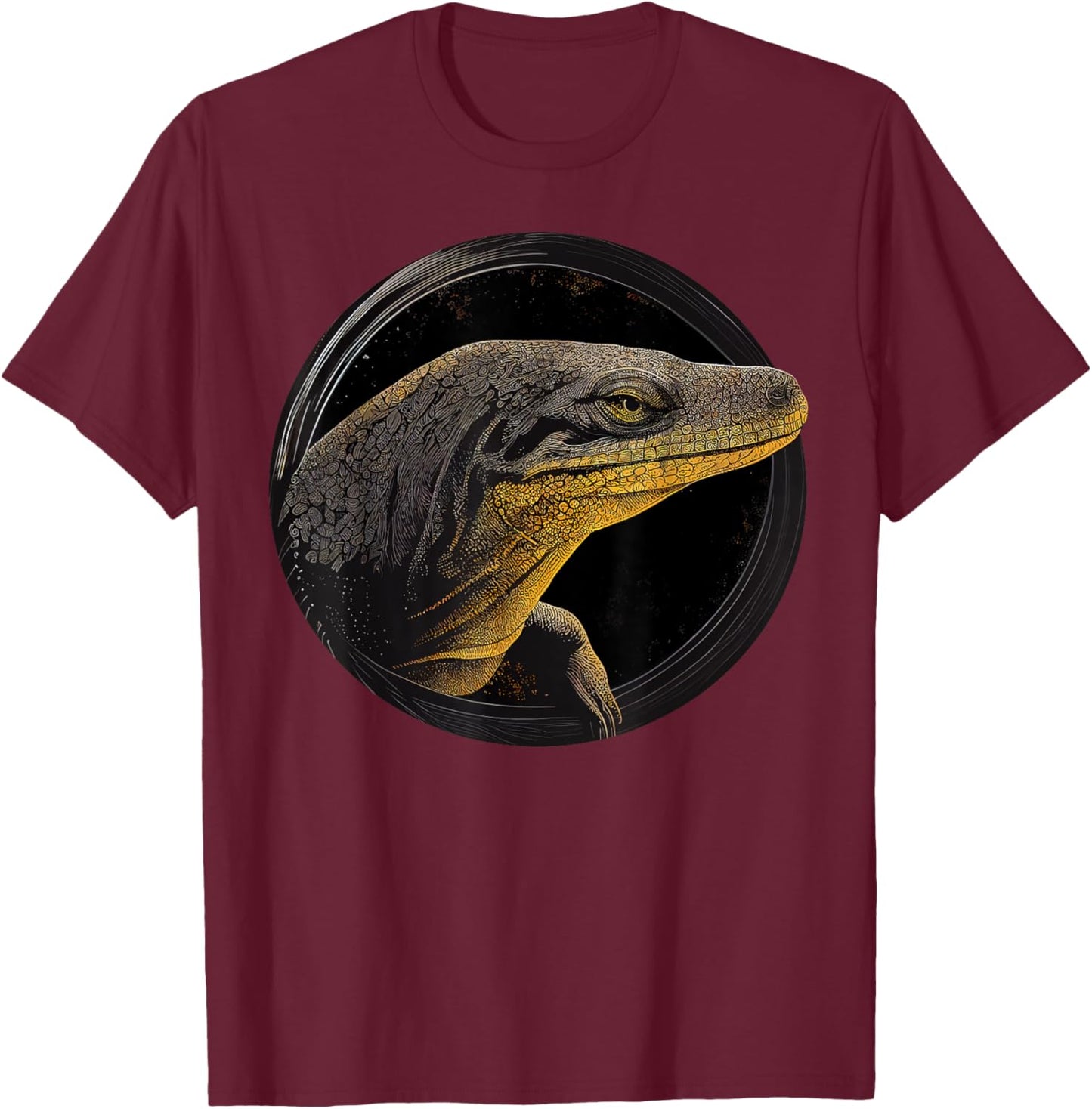 Comodo Dragon Animal Lover Wildlife Comodo Dragons T-Shirt - T-Shirt | Maroon