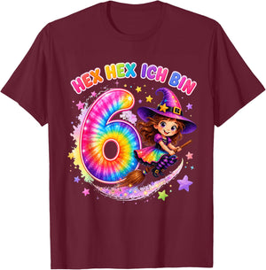 Hex Ich Bin 6 Hexen Geburtstag Geschenke für Mädchen T-Shirt - T-Shirt | Maroon
