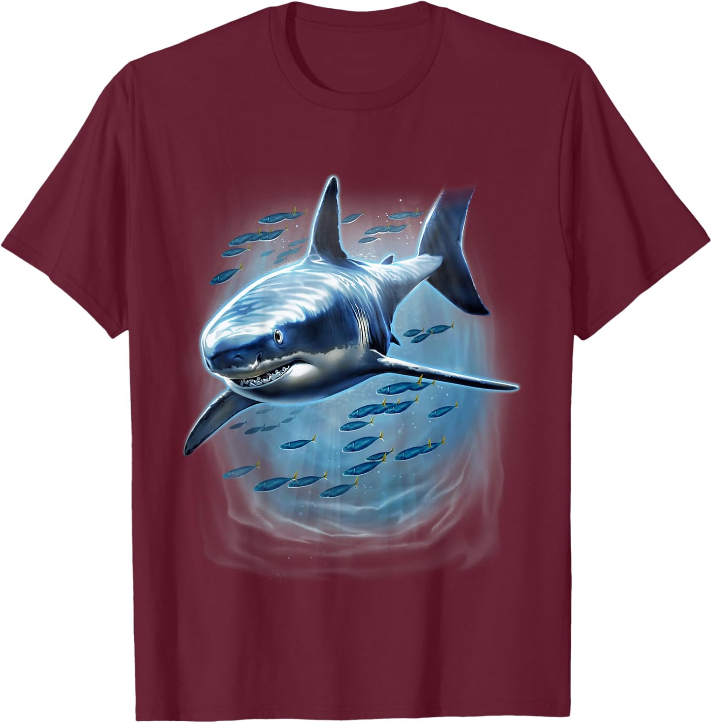 Kids Great White Shark youth | Shark for boys T-Shirt - T-Shirt | Maroon