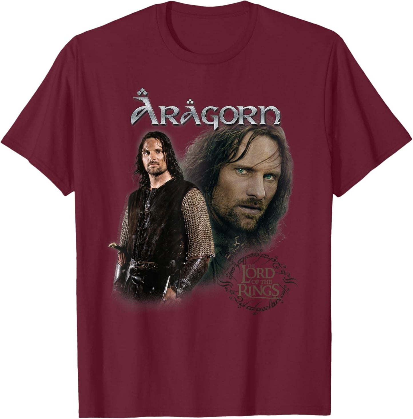 Lord of The Rings - Aragorn T-Shirt - T-Shirt | Maroon